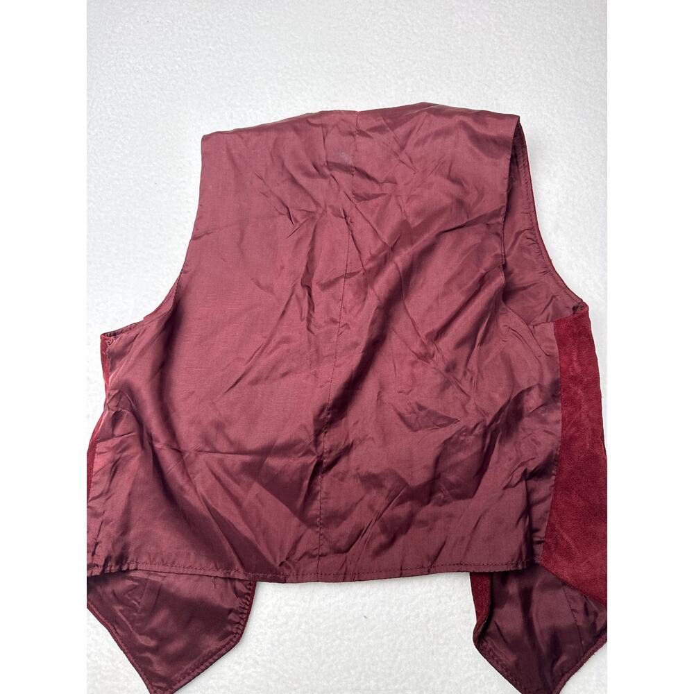Vintage jordache suede fringe vest burgundy 
Size s - Picture 7 of 11